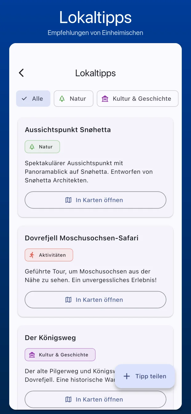 Lokale Tipps von Reisenden